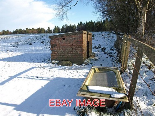Photo frozen trough - frozen, old