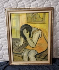 Pietro PIT Piccinelli - Olio Su Tela 50×70 1976 Quadro Dedica Firmato Figura