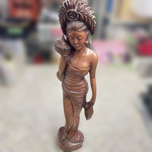 Statua donna legno - statua,