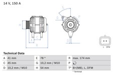 Bosch 0 986 083 890 Alternator