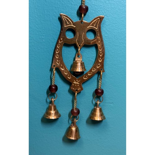 Campana vento gufo ottone - campana,