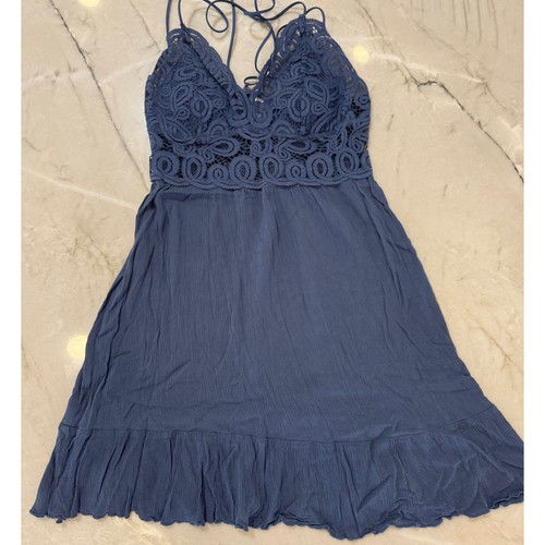 Mini abito babydoll boho pizzo