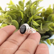 Argento Sterling Ovale Nero