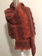 Stola lana punto brioche ai
