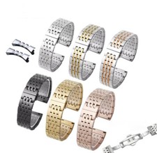Cinturino orologio acciaio inox lucido cinturino dritto+estremità curva 12-24mm