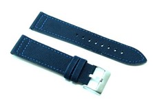 Cinturino per orologio in cordura blu 2 nato con fondo in lorica ansa 20mm watch