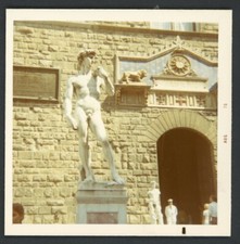Michelangelo David scultura replica Firenze Italia foto istantanea anni 70