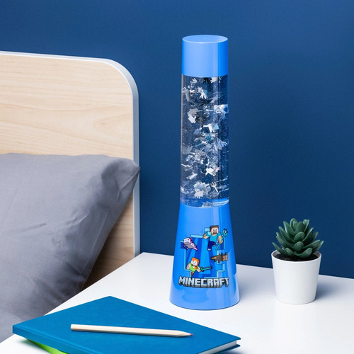 Lampada minecraft glitter blu - minecraft,
