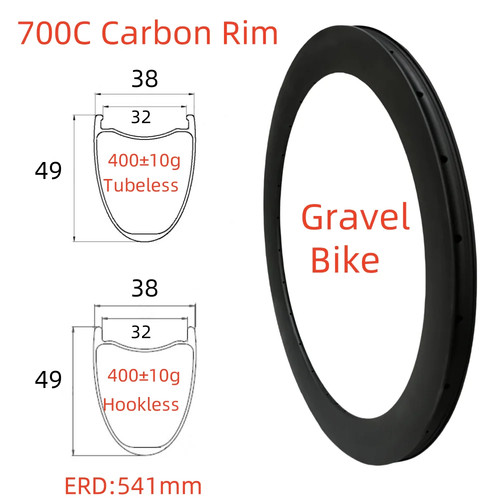 Cerchio carbonio bici - , ghiaia