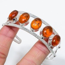 Bracciale gioielli fatti a mano in argento sterling 925 con pietra preziosa...