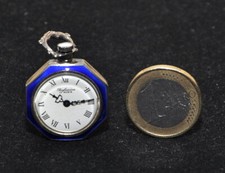 Ciondolo Orologio Perfexion 17 Rubis cassa Argento 925 decorato smalto con fiori