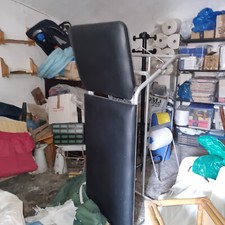 Lettino Medico metallo e pelle nera