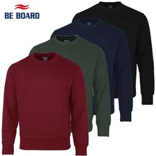 Felpa uomo invernale girocollo tinta unita BE BOARD 4 colori M L XL XXL 3XL