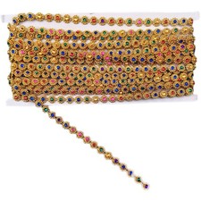 9M Plum Fioritura Metallo Strass Catena Bordura Fai Cappello Vestiti Cucire