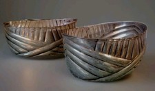 Coppia SVUOTATASCHE in ARGENTO 800- Anni '70 XX Sec. - 438 Gr. 