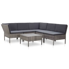 6-tlg. Garten-Lounge-Set mit