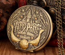Harry Potter Orologio Tasca Bronzo Perle + Scatola E Custodia Nuova