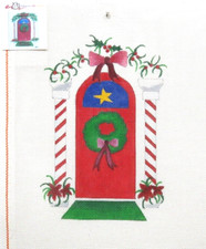 Tela punto ago dipinta a mano