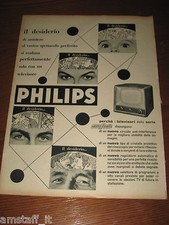 *164=PHILIPS TV TELEVISORE TELEVISIONE=ANNI '50=PUBBLICITA'=ADVERTISING=WERBUNG=