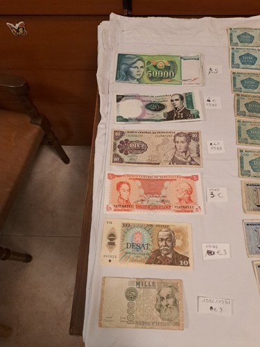 Lotto banconote mondiali - banconote,