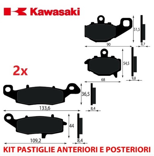 Kit pastiglie freno anteriori - freno,