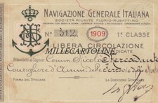 TESSERA: 1909 Navigazione
