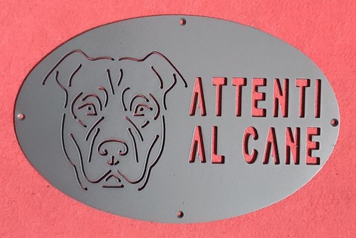 Targa cartello attenti al - targa,