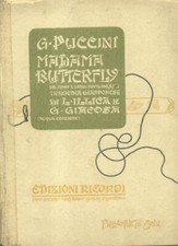 PUCCINI Giacomo. MADAMA BUTTERFLY (1904). Ricordi