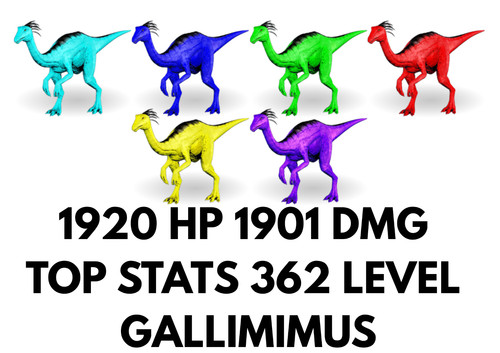 Gallimimus 1901 dmg - dmg, stats