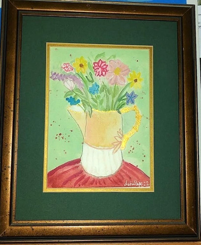 Vaso bambù manico - , dorato