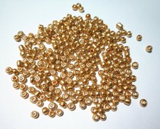 15gr  perline conteria in vetro  4mm  colore oro bijoux