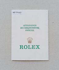 ROLEX Guarantee Warranty Paper