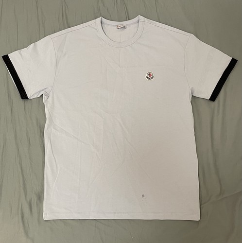 Polo moncler bianca con - con, logo