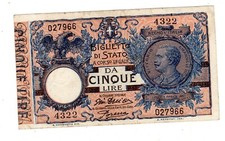 Italie italy italia billet - italy, 5