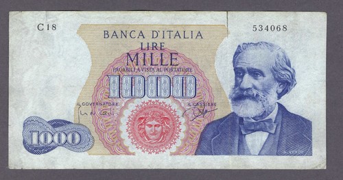Repubblica italiana 1000 - 1000, lire