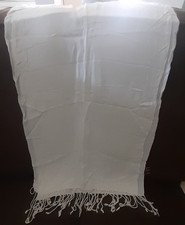 Pashmina originale acquistata in India color crema misto seta/cotone nuova