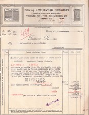 FATTURA DITTA ING LODOVICO FISCHER serrande avvolgibili di Trieste - Tomadini PN