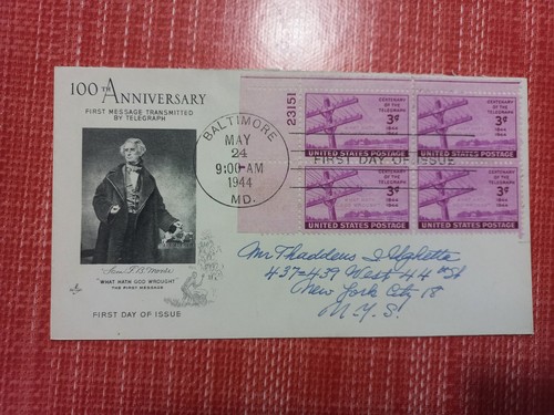 Fdc usa 1944 telegrafo - usa,