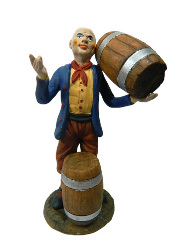 Uomo con botti terracotta - in,