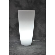 Vaso luminoso resina bianco