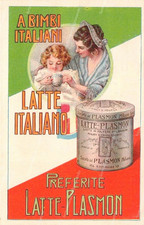 bu727 cartolina pubblicitaria latte plasmon