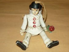 PIERROT BAMBOLA CERAMICA BISQUIT DOLL VINTAGE cm. 12