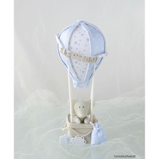Cake Topper Mongolfiera, Cake Topper Battesimo, Cake Topper Compleanno Bimbo