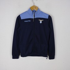Felpa SS Lazio Macron Taglia XS Cotone Azzurro Woman Zip  Logo Comodo Casual