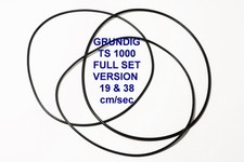 SET CINGHIE GRUNDIG TS 1000 VERSIONE 19 & 38 CM/SEC REGISTRATORE A BOBINE TS1000