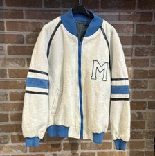 Vintage GIACCA COLLEGE BIANCA E CELESTE UNISEX