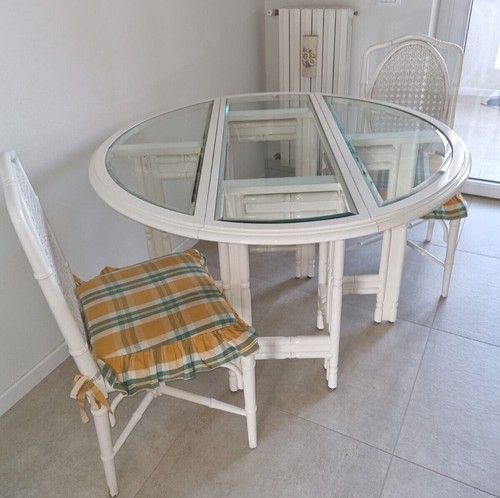 Tavolo cristallo richiudile - cristallo, richiudile/