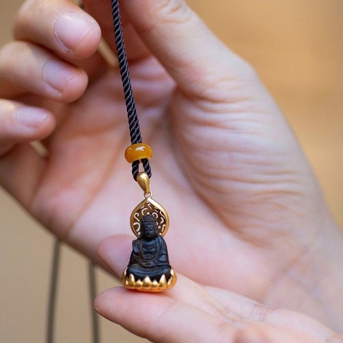 Collana con ciondolo buddha - collana,