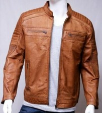 Giacca Moto Uomo Marrone