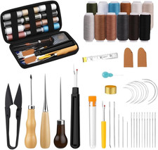 49 Pcs Set Cucito Pelle,Kit